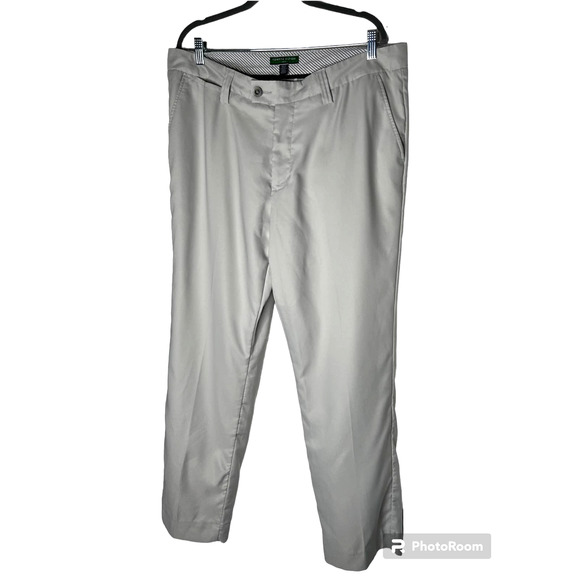 Tommy Hilfiger Golf Men's Pants Size 38-32 in Pale Gray Polyester - Picture 1 of 6